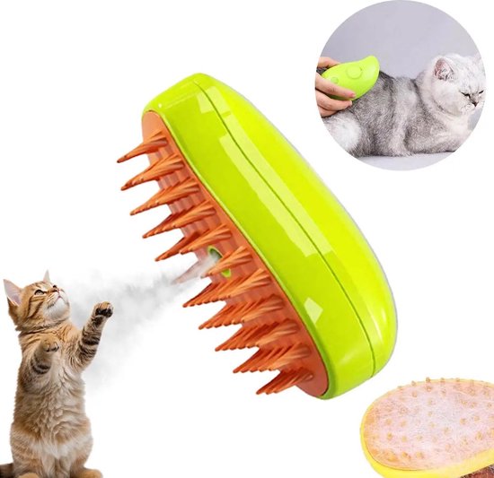 Tevreden kat na borstelen