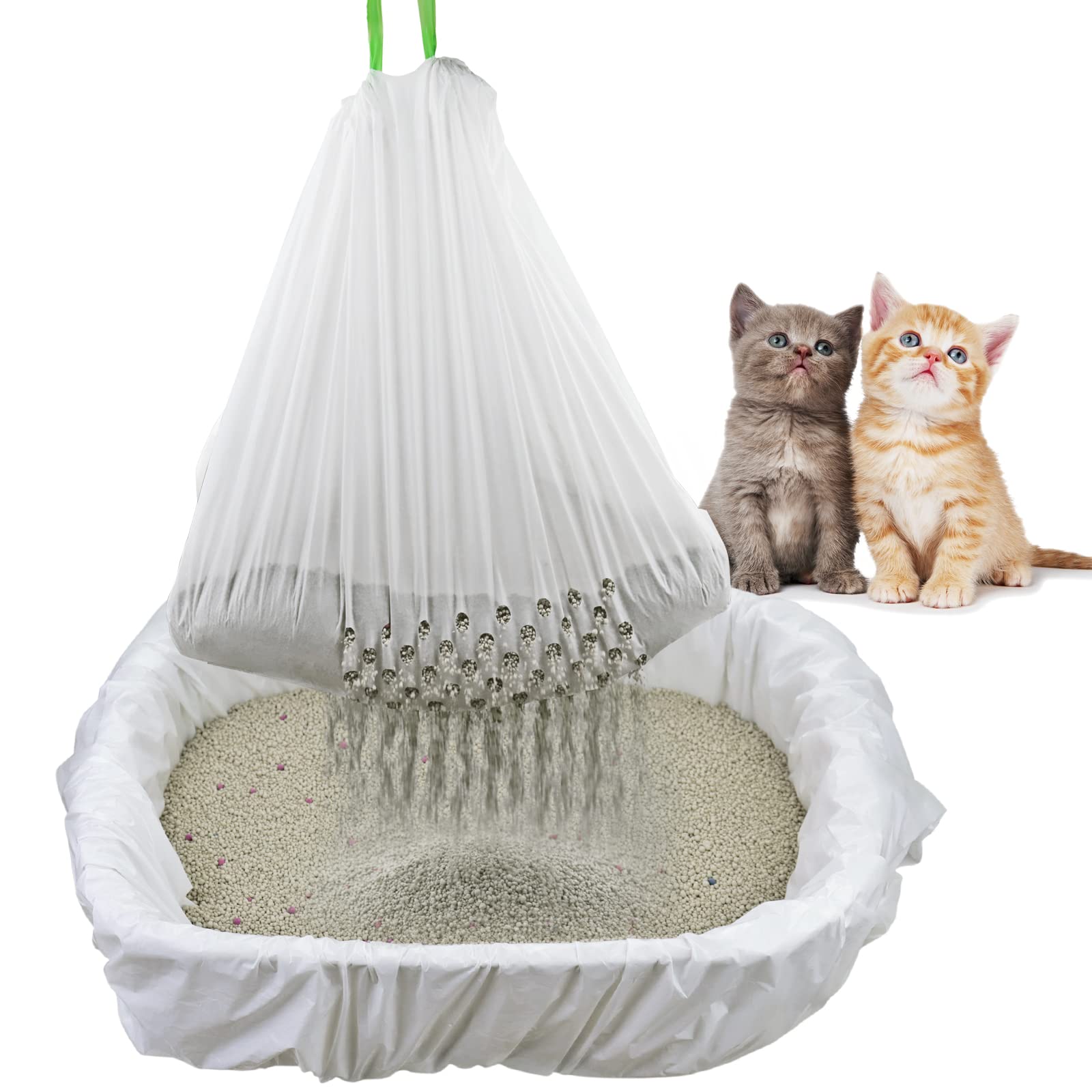 Kattenbakzakken met zeefsysteem